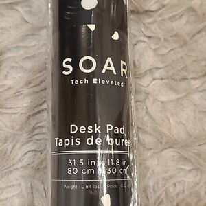 NWT Soar elevated desk pad black and white polka dot